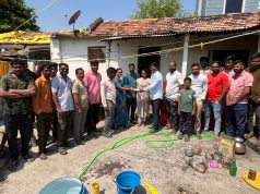 गोवरी येथील शुभम खवसे कुटुंबाचे घर आगीत जडून खाक