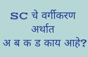 अनुसूचित जातीचे आरक्षण आणि उपवर्गिकरण