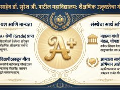 चोपडा येथील दादासाहेब डॉ. सुरेश जी.पाटील महाविद्यालयाला शैक्षणिक अंकेक्षण मूल्यांकनात ‘अ+’ दर्जा