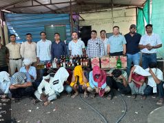 अवैध मद्यपान अड्ड्यावर राज्य उत्पादन शुल्क विभागाची धाड-11 ग्राहकांसह व्यवस्थापकाविरुद्ध गुन्हा दाखल